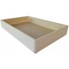 Úložný box Kareš Dřevěný box s úchyty 5022 velký 400 x 500 x 90 mm Provedení přírodní