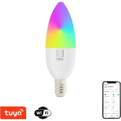 Immax NEO LITE SMART LED žárovka E14 6W barevná a bílá WiFi – Zboží Mobilmania