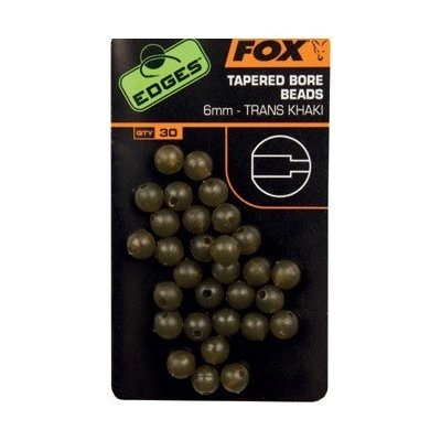 Fox Edges Korálky Tapered Bore Beads Trans Khaki 6mm 30ks – Hledejceny.cz