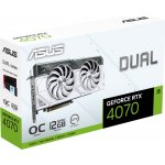 Asus Dual GeForce RTX 4070 OC White Edition 12GB GDDR6X 90YV0IZ4-M0NA00 – Zboží Živě