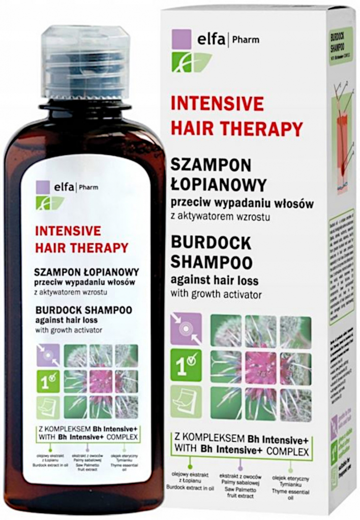 Intensive Hair Therapy Bh Intensive+ šampon proti padání vlasů s růstovým aktivátorem Burdock Shampoo 200 ml