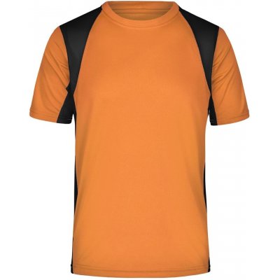 James&Nicholson Pánské sportovní tričko s krátkým rukávem JN306 Oranžová černá – Hledejceny.cz