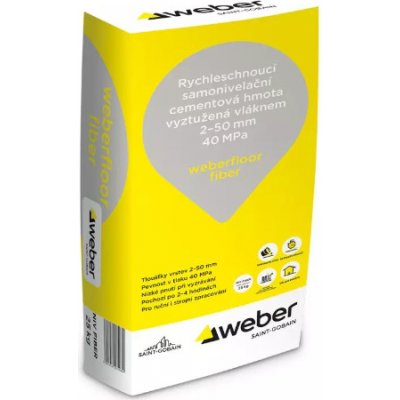 Weber weberfloor FIBER samonivelační hmota s vláknem 25 kg - NIV FIBER 25