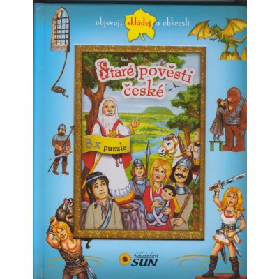 Staré pověsti české - 8x puzzle, objevuj, skládej a obkresli : objevuj, skládej a obkresli – Hledejceny.cz