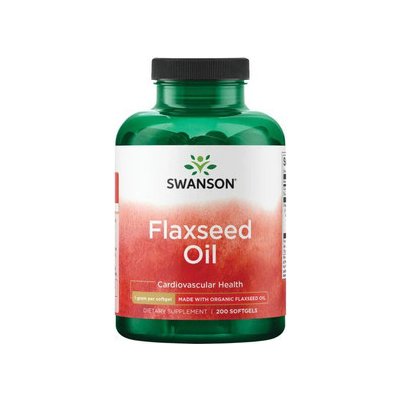 Swanson Flaxseed Oil 200 ks, gelové tablety, 1 g
