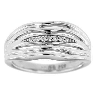Zlatnictví U Kostela Stříbrný dámský prsten s kamínky 6302