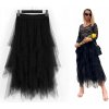Dámská sukně Fashionweek dámská sukně dlouhat ylová sukně ROCK STAR M-01 černá