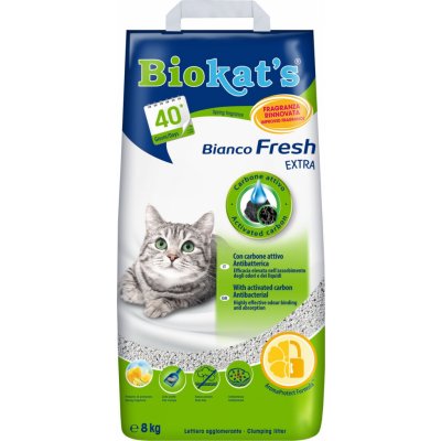 Biokat’s Bianco Fresh Extra s aktivním uhlím 8 kg – Zboží Mobilmania