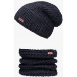 Doke Set Merino pletená čepice a háčkovaný nákrčník roy black – Hledejceny.cz