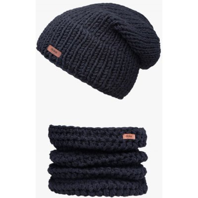 Doke Set Merino pletená čepice a háčkovaný nákrčník roy black – Hledejceny.cz