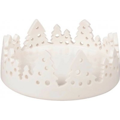 Anděl Přerov Dekorace se stromečky porcelánová 10,5 x 4 x 10,5 cm – Hledejceny.cz