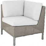 Cane-line Jídelní rohový díl Connect Dining, 77x77x77 cm, rám kov, výplet umělý ratan taupe, bez polstrů – Hledejceny.cz