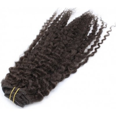 Clip in vlasy 51cm kudrnaté - přírodní černá – Zboží Dáma