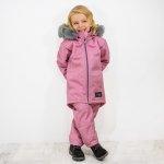 ESITO dívčí zimní softshellový kabát s beránkem Antique pink – Zboží Mobilmania