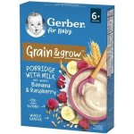 Gerber Mléčná kaše pšenično-ovesná banán a malina 200 g – Zbozi.Blesk.cz