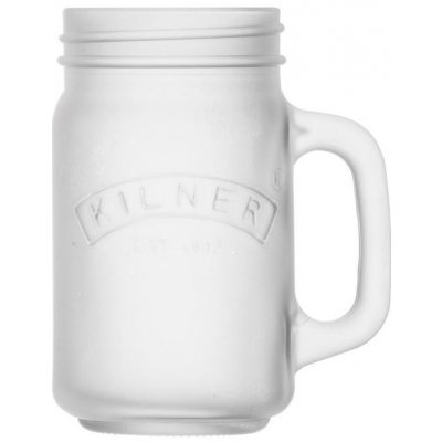 KILNER Sklenice s uchem White Frosted 400 ml