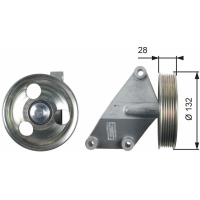 Vratná/vodicí kladka, klínový žebrový řemen GATES T36428 – Zboží Mobilmania