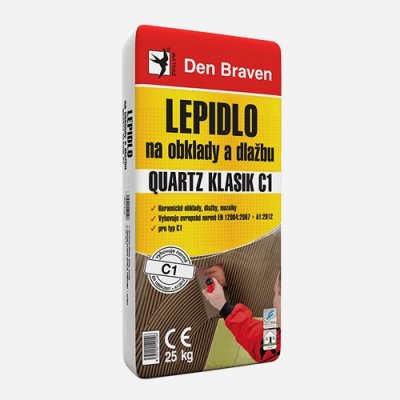 Den Braven QUARTZ C1T Lepidlo na obklady a dlažbu 25 kg šedé – Sleviste.cz