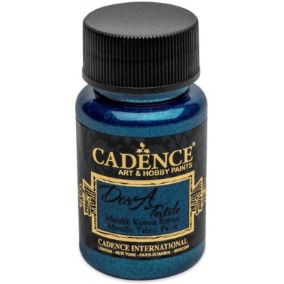 Cadence Boya Barva na textil Dora Textile metalická modrá tmavá 50 ml – Zboží Mobilmania