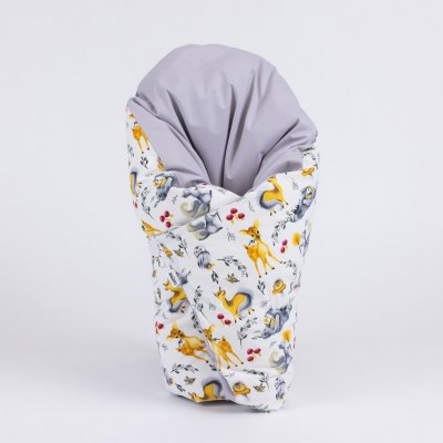 Tulimese Péřová zavinovačka lesní zvířátka šedá – Hledejceny.cz