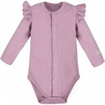 EEVI Kojenecké body dl. rukáv s volánky zapínání uprostřed fialová – Zboží Dáma