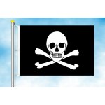 LIBEA, s.r.o. Pirátská vlajka vzor 1 Rozměr: 30x45 cm, Uchycení: Karabiny na stožár – Sleviste.cz