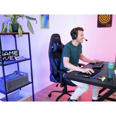 Trust GXT 708B Resto Chair Blue 24435 – Hledejceny.cz