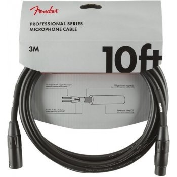 FENDER Professional Series Instrument Cable Straight-Angle 10 Black