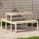 OMAXI 456914 Piknikový stůl 110 x 134 x 75 cm masivní borové dřevo – Hledejceny.cz