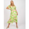 Dámské šaty Italy Moda Béžovošaty s opaskem a plisováním -dhj-sk-11331-2.32-beige-green zelené