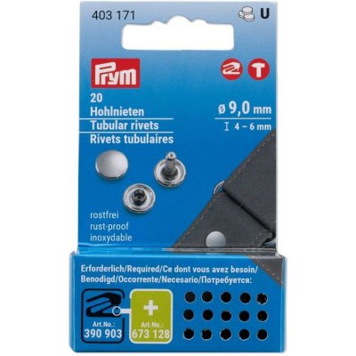 PRYM Duté nýty, 4-6 mm, stříbrné barvy, 20 ks – Hledejceny.cz