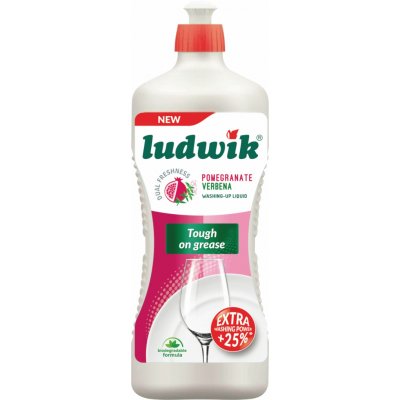 Ludwik tekutý prostředek na nádobí Granátové jablko a verbena 900 ml – Zbozi.Blesk.cz