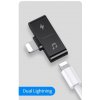 Adaptér a redukce k mobilu USAMS SJ384 Dual Lightning Dobíjecí & Audio Adapter