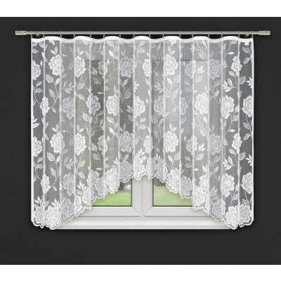 Dekorační žakárová záclona s řasící páskou JITUNA 140 bílá 400x140 cm MyBestHome – Zboží Mobilmania