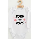 Dětské body s potiskem New Baby BORN IN 2025 pink – Zboží Dáma