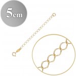 Minet Zlatá prodlužovací očka na řetízek JMG0000WGC05 – Zboží Mobilmania