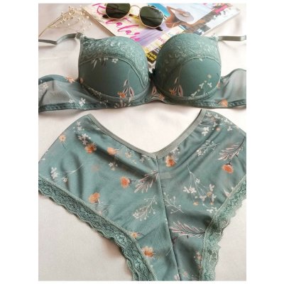 Dewberry Padded Supported Floral Boxer Type Underwear-GREEN Other – Zboží Dáma