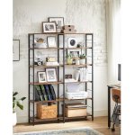 VASAGLE Knihovna 6 polic 120x172x30 cm hnědá – Zboží Dáma