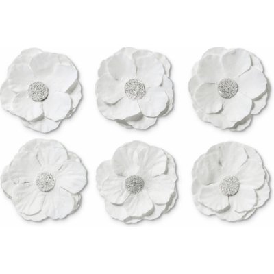 Galeria Papieru Samolepicí papírové květiny - Clematis, bílé, 6 ks – Zboží Mobilmania