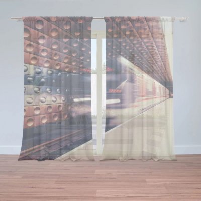 Sablio Záclony Metro v barevné stanici: 2ks 150x250cm – Hledejceny.cz