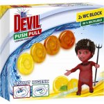 Dr. Devil Lemon Fresh Push Pull WC blok bez košíku 2 x 20 g – Sleviste.cz