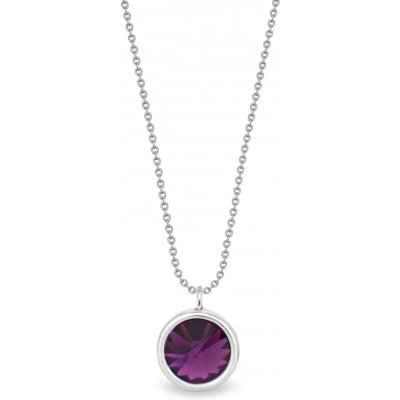 Spark Stříbrný fialový se Swarovski Elements Birthday Stone 15318 Amethyst