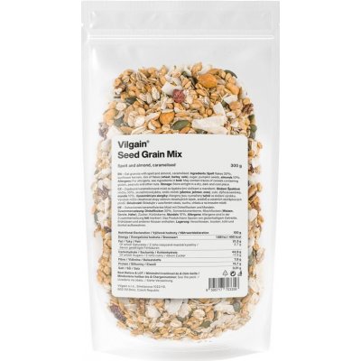 Vilgain Seed Grain Mix karamelizované mandle a špalda 300 g – Zboží Mobilmania