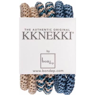 KKNEKKI Gumička do vlasů Kknekki Slim no. 10 – set 6 ks, modrá barva, textil – Zboží Dáma KKNEKKI Gumička do vlasů Kknekki Slim no. 10 – set 6 ks, modrá barva, textil – Zboží Dáma