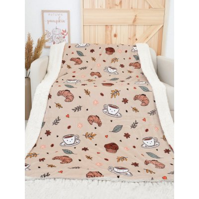 MKLuzkoviny.cz Beránková deka mikroplyš Exclusive Podzimní káva 150x200 – Zboží Dáma