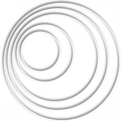 Kruh kovový bílý na macramé mandaly a lapače