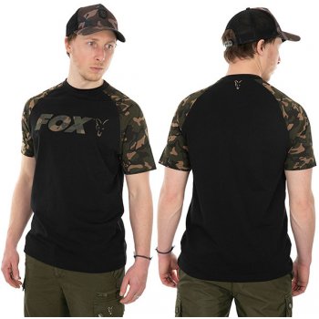 Fox International Fox tričko Black/Camo Raglan T-shirt