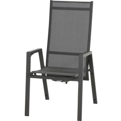 Siena Garden Tesoro Relax M29538 zahradní židle hliník, plast antracit (matný), černá, stříbrná – Hledejceny.cz