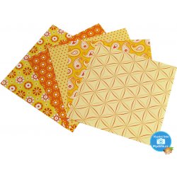 Folia Max Bringmann Origami papír Basics 80 g/m2 20 x 20 cm 50 archů žlutý