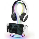 iPega P5P23 Nabíjecí RGB Stojan Playstation Portal Remote Player s Držákem na Sluchátka White – Zboží Živě